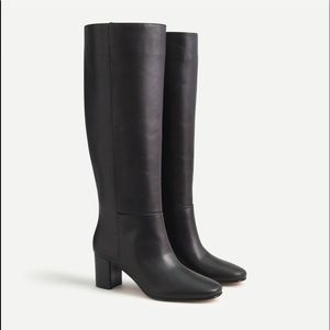 J.Crew Willa Tall Boot Black Leather
